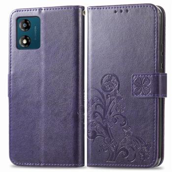 ART FLOWERS Peňaženkový kryt Motorola Moto E13 fialový