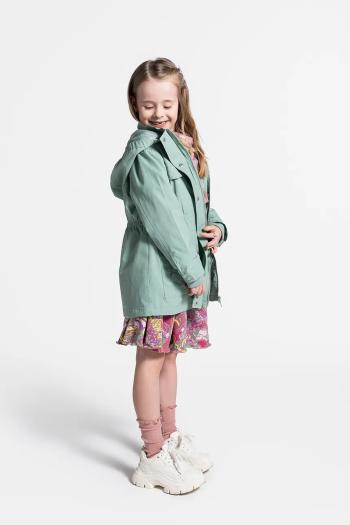Detská bunda Coccodrillo zelená farba, OUTERWEAR GIRL KIDS