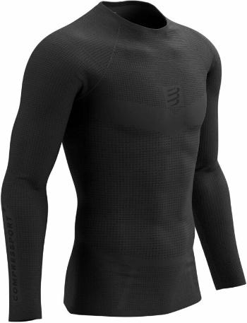 Compressport On/Off Base Layer LS Top M Black L Bežecké tričko s dlhým rukávom