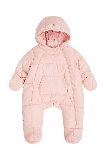 Overal pre bábätká Tommy Hilfiger ružová farba, KN0KN01908
