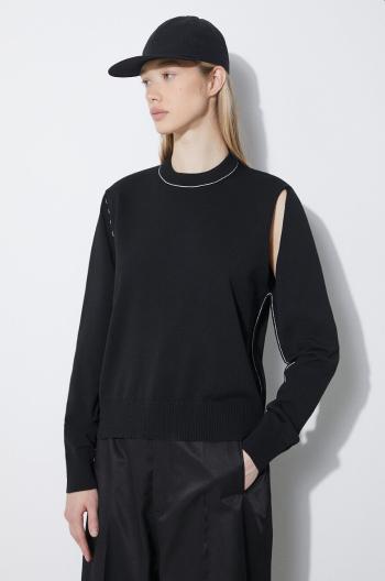 Sveter MM6 Maison Margiela čierna farba, tenký, S62HL0025