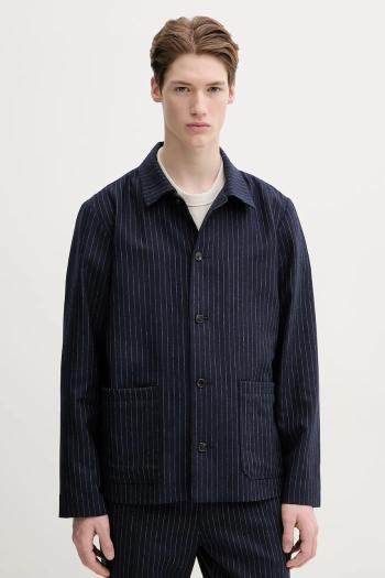 Vlnená bunda A.P.C. veste kerlouan doublee tmavomodrá farba, prechodná, WOARO.H03208