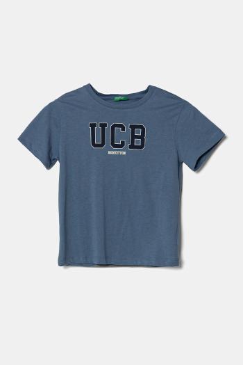 Detské bavlnené tričko United Colors of Benetton s potlačou, 3I1XG10HT