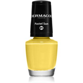 Dermacol Mini lak na nechty odtieň 01 Pastel Sun 5 ml