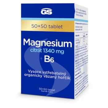 GS Magnesium citrát 1340 mg + B6 50 + 50 tabliet