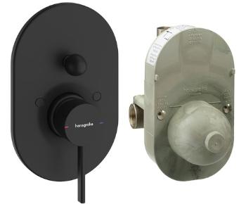 Sprchová a vaňová batéria Hansgrohe Zesis S vrátane podomietkového telesa matná čierna 74418670