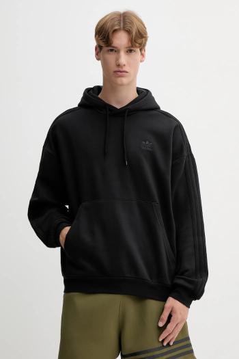 Mikina adidas Originals Baggy Hoodie čierna farba, s kapucňou, jednofarebná, JY1412