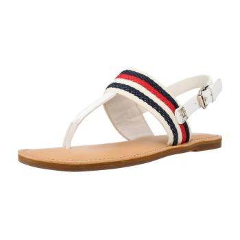 Tommy Hilfiger  FLAT SANDAL CORPORATE  Sandále Biela