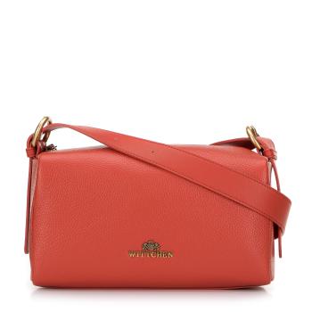 Dámska rovná krabicová kožená crossbody kabelka Wittchen 98-4E-207-6