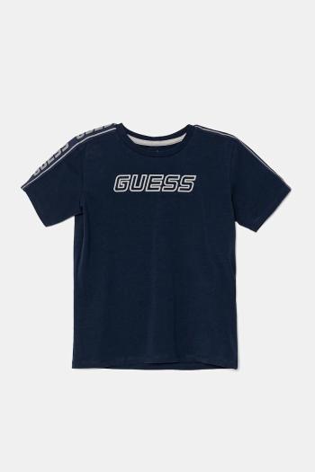 Detské tričko Guess tmavomodrá farba, s nášivkou, L4YI50 J1314