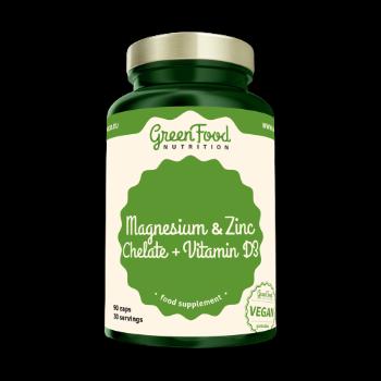 GREENFOOD NUTRITION Horčík a Zinok Cheláty + Vitamín D3 90 kapslí