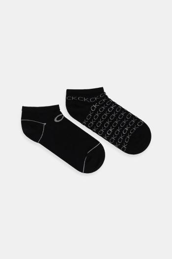 Ponožky Calvin Klein (2-pak) dámske, čierna farba, 701218779