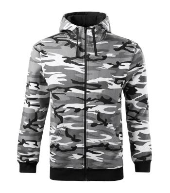 MALFINI Pánska mikina Camo Zipper - Maskáčová šedá | XXL