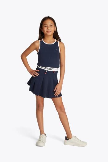 Dievčenská sukňa Tommy Hilfiger tmavomodrá farba, mini, áčkový strih, KG0KG08428
