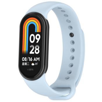 SILICONE Vymeniteľný remienok pre Xiaomi Smart Band 9 svetlomodrý