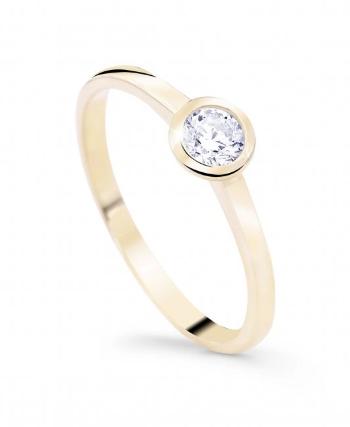 Cutie Diamonds Zásnubný prsteň zo žltého zlata s diamantom DZ8004-10-X-1 54 mm