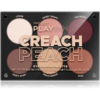 Inglot PlayInn Eyeshadow Palette paletka očných tieňov odtieň Creach Peach 8 g