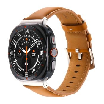 LEATHER Kožený remienok pre Samsung Galaxy Watch Ultra 47mm svetlohnedý