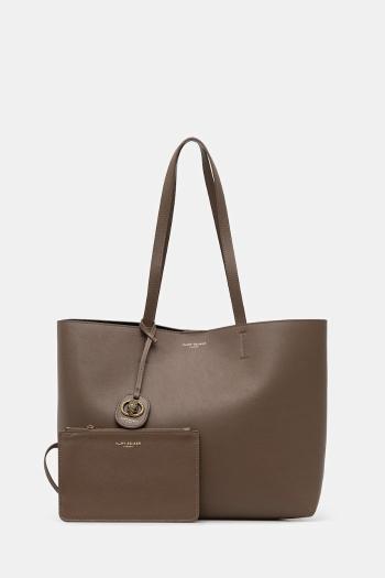 Kožená kabelka Kurt Geiger London hnedá farba, 3601437109