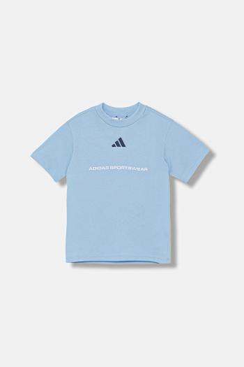 Detské bavlnené tričko adidas s potlačou, KC5384