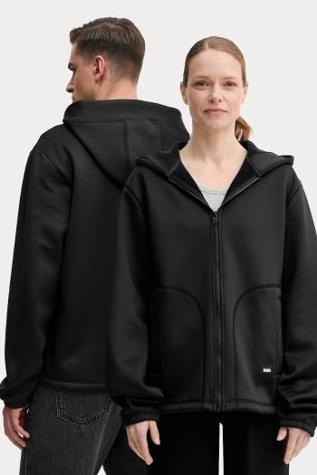 Mikina Rains Safi Fleece Hood Jacket T1 čierna farba, s kapucňou, jednofarebná, 21900