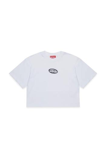Detské bavlnené tričko Diesel TIXAN T-SHIRT biela farba, J02428