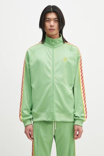 Mikina Drôle de Monsieur La Track jacket Tresse pánska, zelená farba, s nášivkou, G-SJ007-PL135-AV