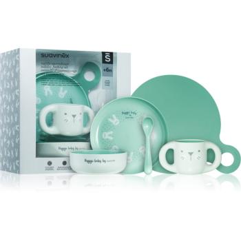 Suavinex Hygge Toddler Feeding Set etetőszett gyermekeknek 6 m+ Green 5 db