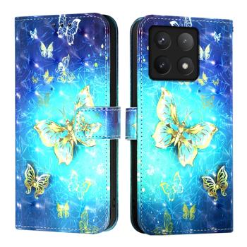 ART Peňaženkový kryt pre Xiaomi 14T GOLDEN BUTTERFLY