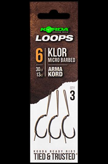 Korda hotové montáže loop rigs klor - háček 6 nosnost 30 lb