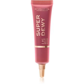 Makeup Revolution Superdewy tekutá lícenka odtieň You Got Me Blushing 15 ml