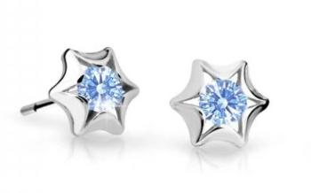 Cutie Jewellery Detské náušnice z bieleho zlata C2159-30-X-2 svetlo modrá