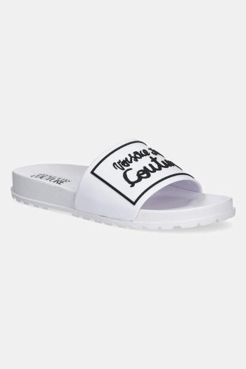 Šľapky Versace Jeans Couture dámske, biela farba, 78VA3SQ2 71352 003