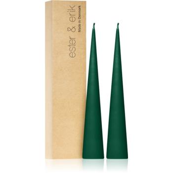 ester & erik cone candles marble green (no. 58) dekoratívna sviečka 2x25 cm