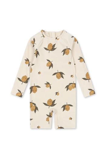 Detské plavky Konges Sløjd ASTER ONESIE GRS béžová farba, KS102478
