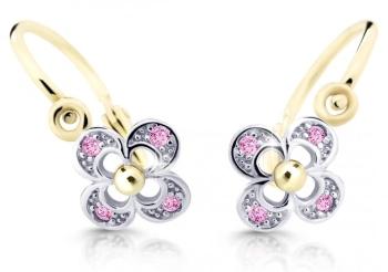 Cutie Jewellery Zlaté detské náušnice C2200-10-X-1 ružová