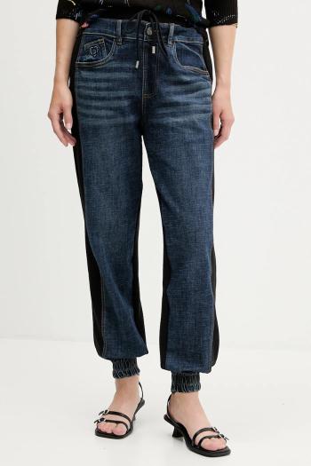 Tepláky Desigual KIMY tmavomodrá farba, vzorované, 25WWDD08