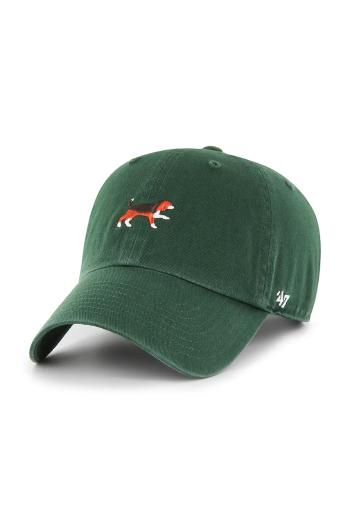 Bavlnená šiltovka 47 brand Dog Base Runner Icon zelená farba, jednofarebná, XX-BSRIC1411GWS-DGA