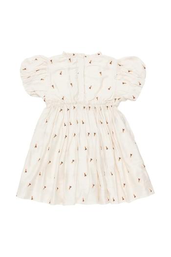 Dievčenské šaty Donsje Clarize Dress Bees biela farba, mini, áčkový strih, 4095002