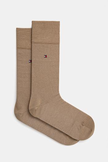 Ponožky Tommy Hilfiger pánske, béžová farba, 701229684