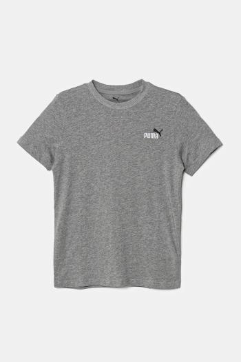 Detské bavlnené tričko Puma ESS 2 COLOR Small No. 1 Logo Tee šedá farba, s nášivkou, 685779