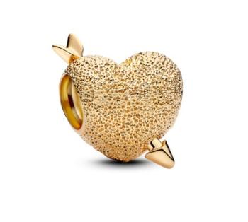 Pandora Pozlátená korálka Amorovo srdce Shine Moments 763666C00