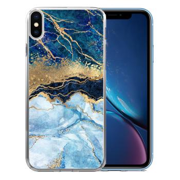 MY ART ochranný obal Apple iPhone X / XS BLUE MARBLE (141)