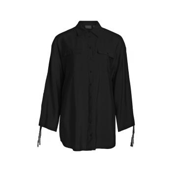 Vila  Klaria Oversize Shirt L/S - Black  Blúzka Čierna