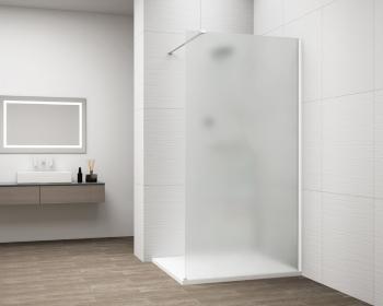 POLYSAN - ESCA WHITE MATT jednodielna sprchová zástena na inštaláciu k stene, matné sklo, 1500  ES1115-03