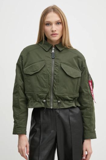 Bunda Alpha Industries dámska, zelená farba, zimná, oversize, 148011