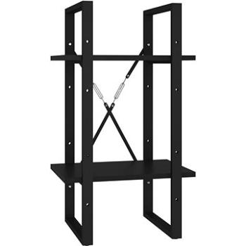 Shumee s 2 policami čierna 40 × 30 × 70 cm drevotrieska, 806408