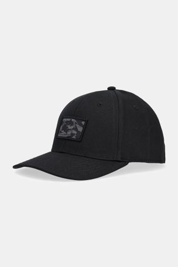 Bavlnená šiltovka Alpha Industries Crew Camo Cap čierna farba, s nášivkou, 156903