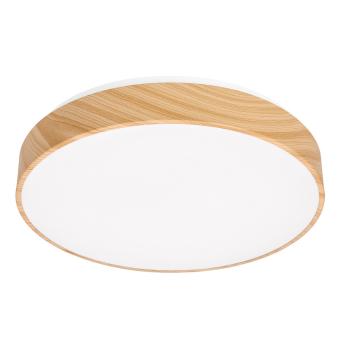 Stropná lampa FIGARO, drevená stropná lampa. 24W LED 3000/4500/6000K 38cm trieda bielej, diaľkové ovládanie