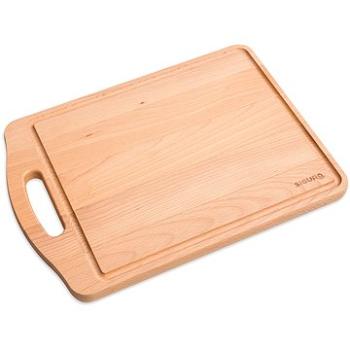 Siguro Doska na krájanie s drážkou a držadlom Woody, 1,9 × 25 × 35 cm, drevo (SGR-BC-C235H)